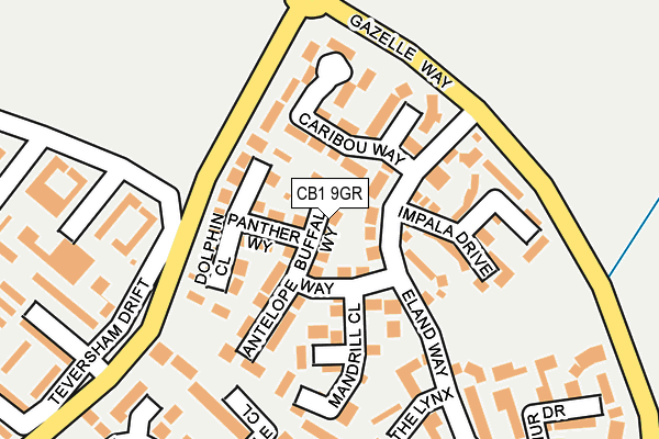 CB1 9GR map - OS OpenMap – Local (Ordnance Survey)