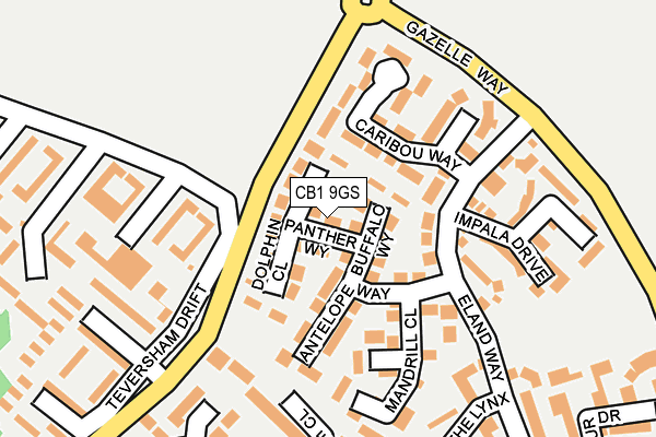 CB1 9GS map - OS OpenMap – Local (Ordnance Survey)