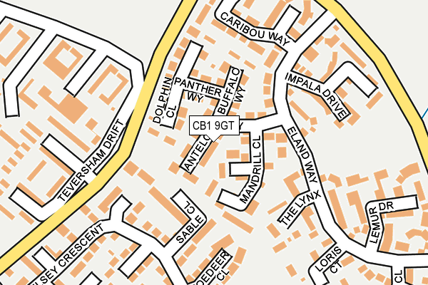 CB1 9GT map - OS OpenMap – Local (Ordnance Survey)