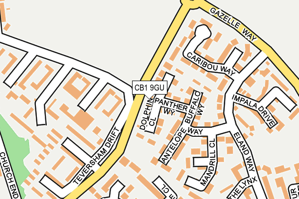 CB1 9GU map - OS OpenMap – Local (Ordnance Survey)