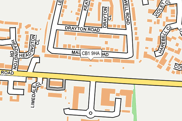 CB1 9HA map - OS OpenMap – Local (Ordnance Survey)