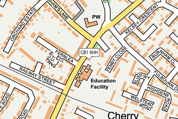 CB1 9HH map - OS OpenMap – Local (Ordnance Survey)