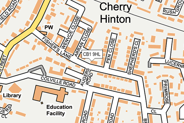 CB1 9HL map - OS OpenMap – Local (Ordnance Survey)