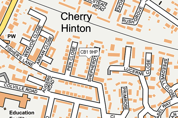 CB1 9HP map - OS OpenMap – Local (Ordnance Survey)