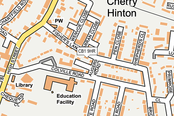 CB1 9HR map - OS OpenMap – Local (Ordnance Survey)