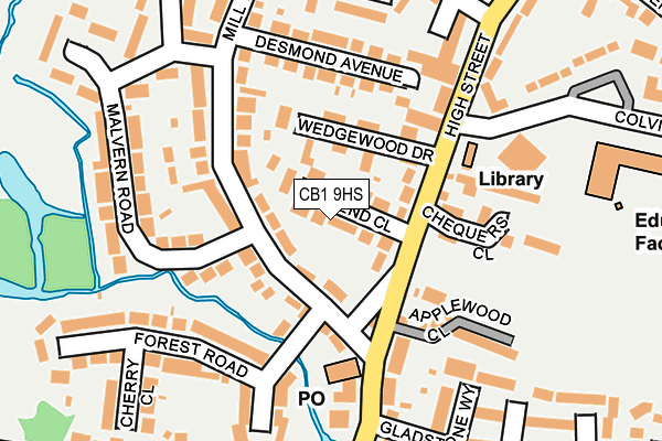 CB1 9HS map - OS OpenMap – Local (Ordnance Survey)