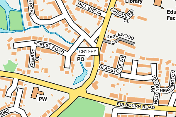 CB1 9HY map - OS OpenMap – Local (Ordnance Survey)