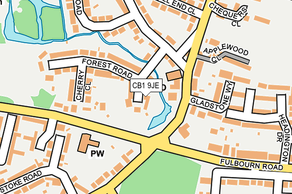 CB1 9JE map - OS OpenMap – Local (Ordnance Survey)