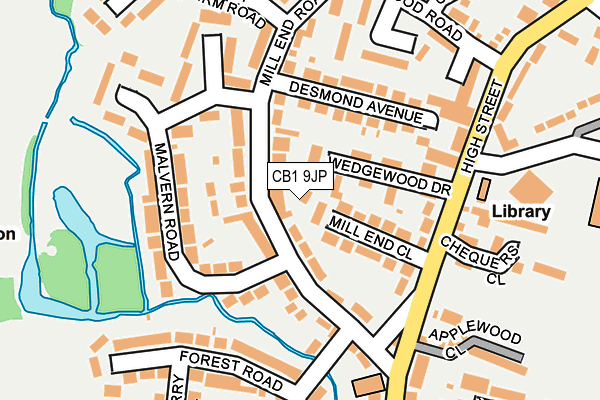 CB1 9JP map - OS OpenMap – Local (Ordnance Survey)