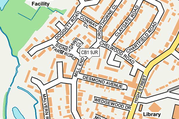 CB1 9JR map - OS OpenMap – Local (Ordnance Survey)