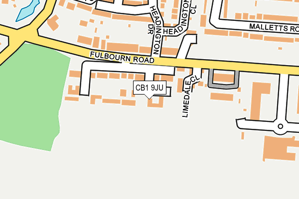 CB1 9JU map - OS OpenMap – Local (Ordnance Survey)
