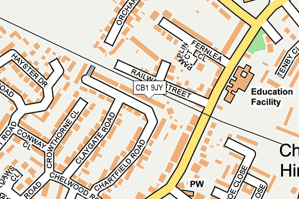 CB1 9JY map - OS OpenMap – Local (Ordnance Survey)