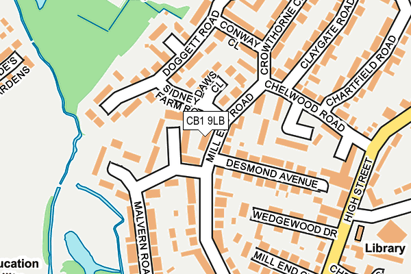 CB1 9LB map - OS OpenMap – Local (Ordnance Survey)