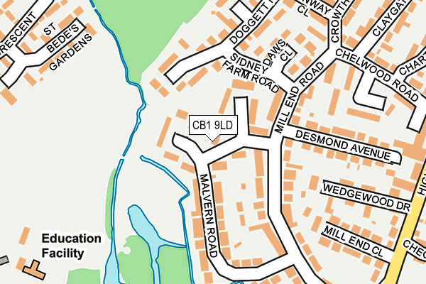 CB1 9LD map - OS OpenMap – Local (Ordnance Survey)