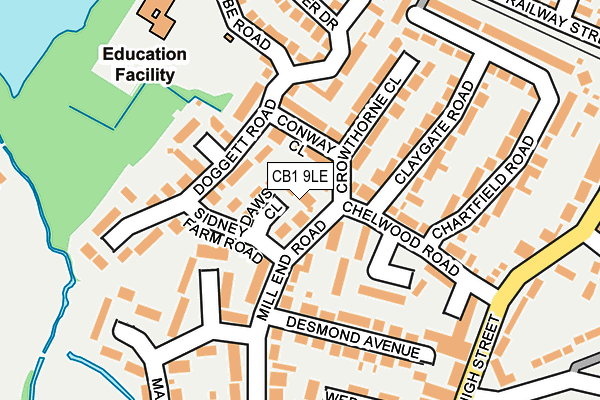 CB1 9LE map - OS OpenMap – Local (Ordnance Survey)
