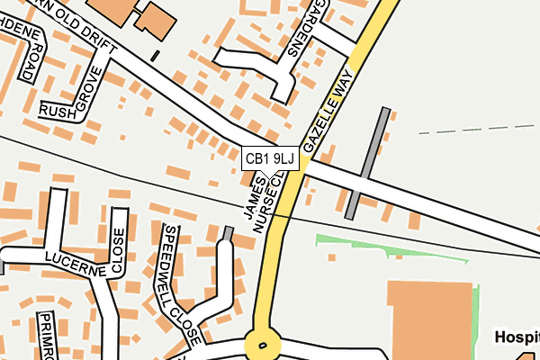 CB1 9LJ map - OS OpenMap – Local (Ordnance Survey)