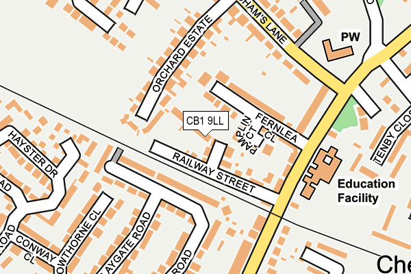 CB1 9LL map - OS OpenMap – Local (Ordnance Survey)