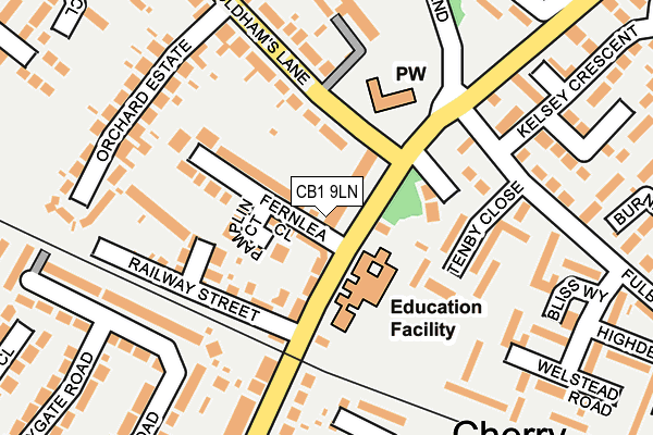CB1 9LN map - OS OpenMap – Local (Ordnance Survey)