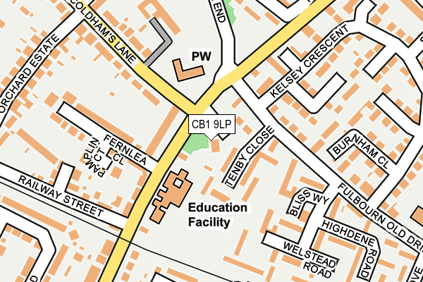 CB1 9LP map - OS OpenMap – Local (Ordnance Survey)