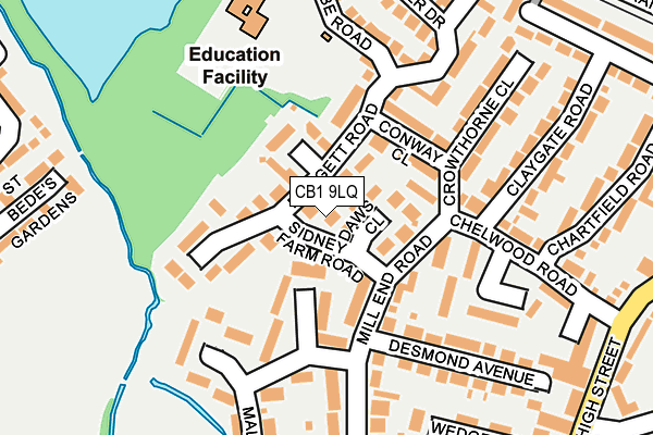 CB1 9LQ map - OS OpenMap – Local (Ordnance Survey)