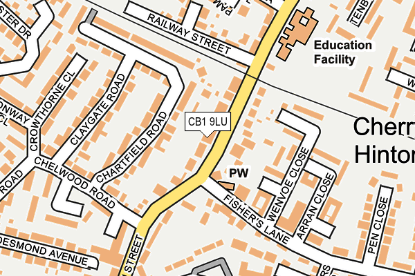 CB1 9LU map - OS OpenMap – Local (Ordnance Survey)