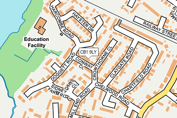 CB1 9LY map - OS OpenMap – Local (Ordnance Survey)