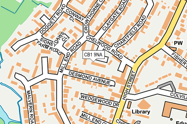 CB1 9NA map - OS OpenMap – Local (Ordnance Survey)