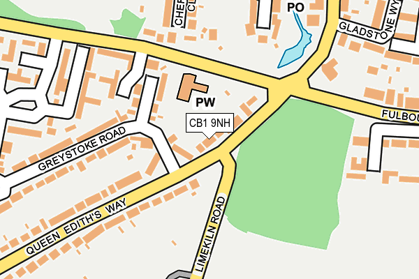 CB1 9NH map - OS OpenMap – Local (Ordnance Survey)