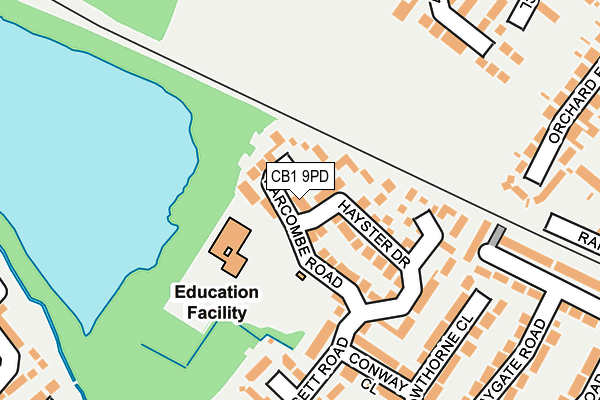 CB1 9PD map - OS OpenMap – Local (Ordnance Survey)