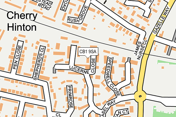 CB1 9SA map - OS OpenMap – Local (Ordnance Survey)