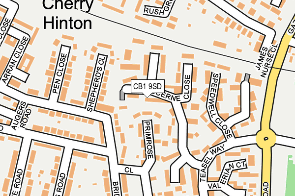 CB1 9SD map - OS OpenMap – Local (Ordnance Survey)