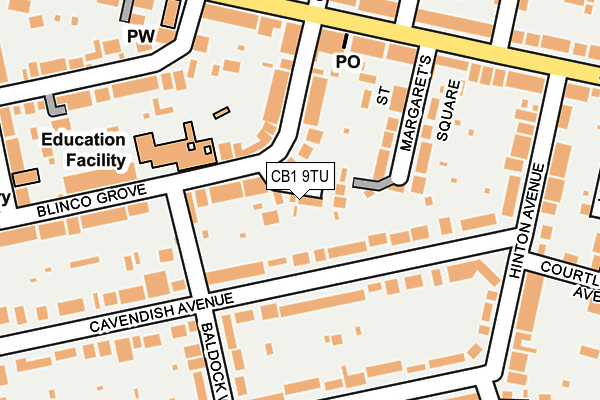 CB1 9TU map - OS OpenMap – Local (Ordnance Survey)