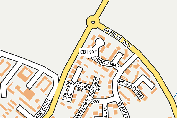CB1 9XF map - OS OpenMap – Local (Ordnance Survey)