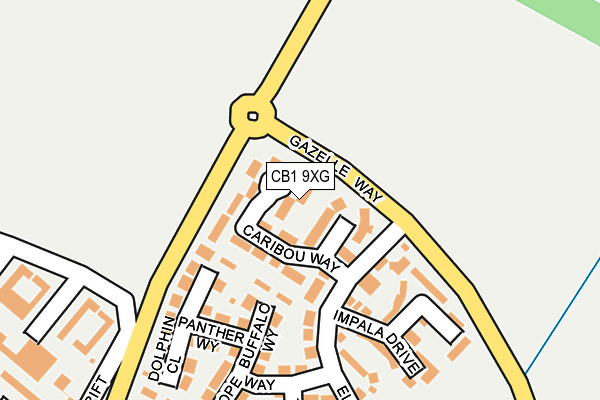 CB1 9XG map - OS OpenMap – Local (Ordnance Survey)