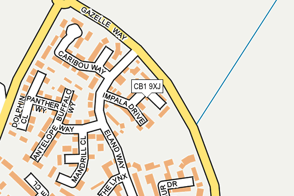 CB1 9XJ map - OS OpenMap – Local (Ordnance Survey)