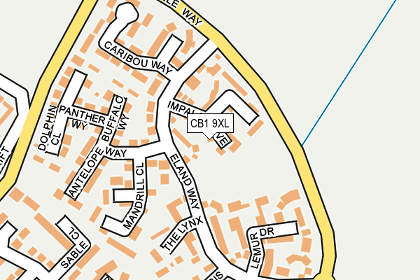 CB1 9XL map - OS OpenMap – Local (Ordnance Survey)