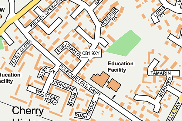 CB1 9XY map - OS OpenMap – Local (Ordnance Survey)