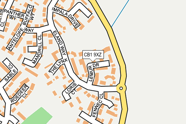 CB1 9XZ map - OS OpenMap – Local (Ordnance Survey)