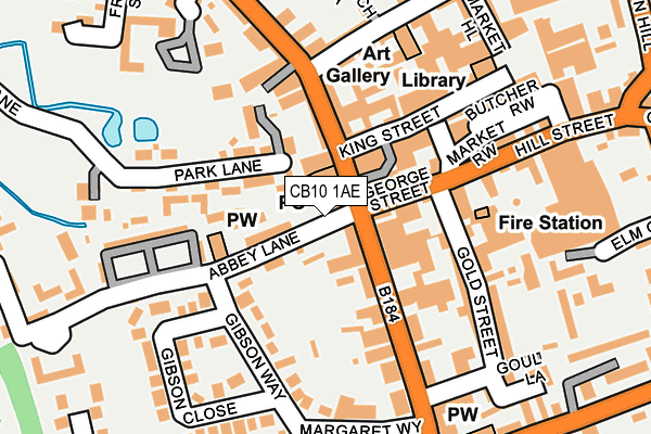 CB10 1AE map - OS OpenMap – Local (Ordnance Survey)