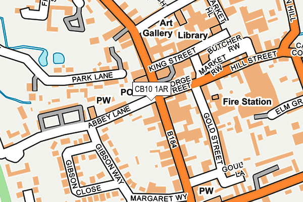 CB10 1AR map - OS OpenMap – Local (Ordnance Survey)