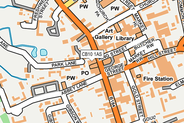 CB10 1AS map - OS OpenMap – Local (Ordnance Survey)