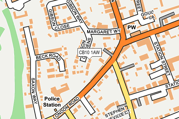 CB10 1AW map - OS OpenMap – Local (Ordnance Survey)