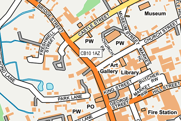 CB10 1AZ map - OS OpenMap – Local (Ordnance Survey)