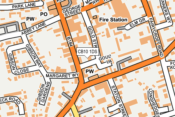 CB10 1DS map - OS OpenMap – Local (Ordnance Survey)