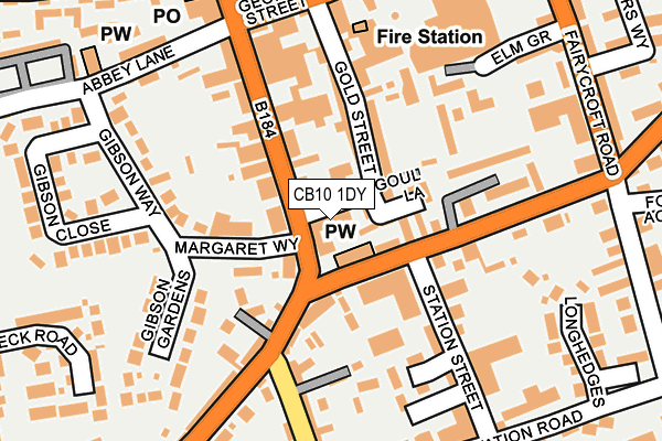 CB10 1DY map - OS OpenMap – Local (Ordnance Survey)
