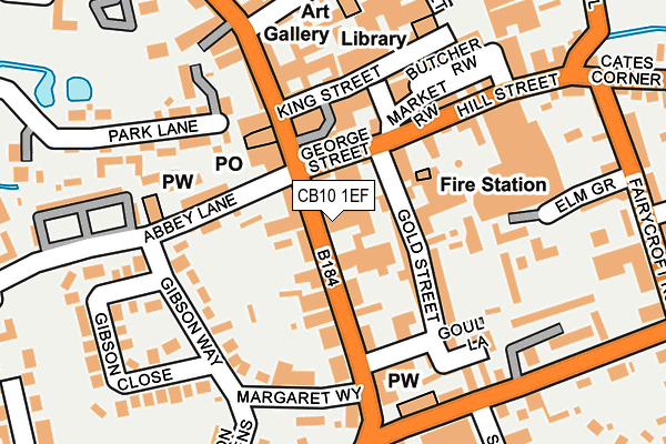 CB10 1EF map - OS OpenMap – Local (Ordnance Survey)