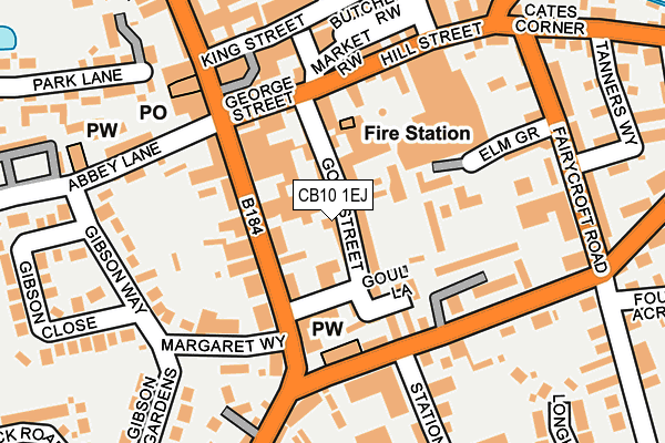 CB10 1EJ map - OS OpenMap – Local (Ordnance Survey)