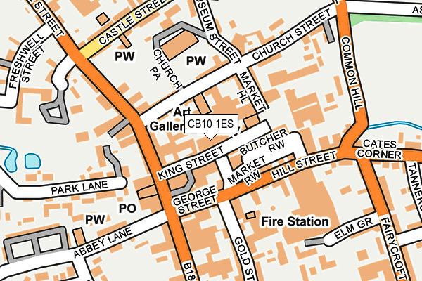 CB10 1ES map - OS OpenMap – Local (Ordnance Survey)