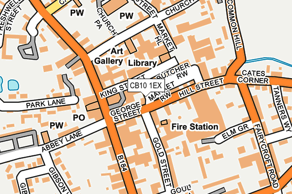 CB10 1EX map - OS OpenMap – Local (Ordnance Survey)