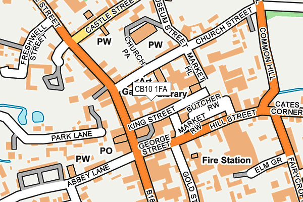 CB10 1FA map - OS OpenMap – Local (Ordnance Survey)